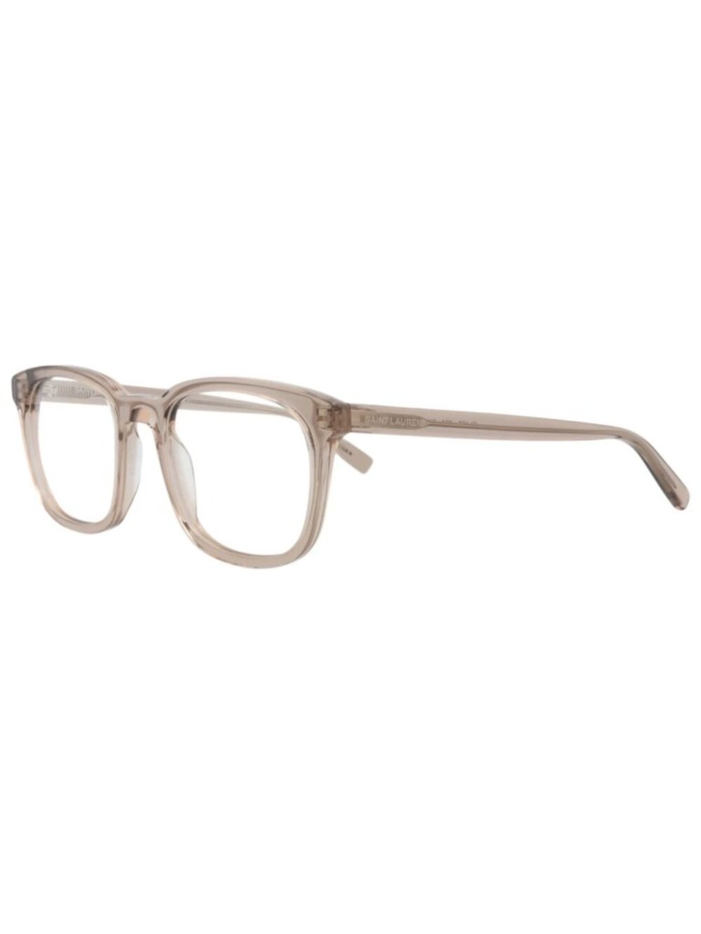New Saint Laurent Women's Eyeglasses Round Oval Acetate Frame Mens Brown Brown